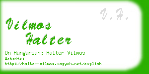 vilmos halter business card